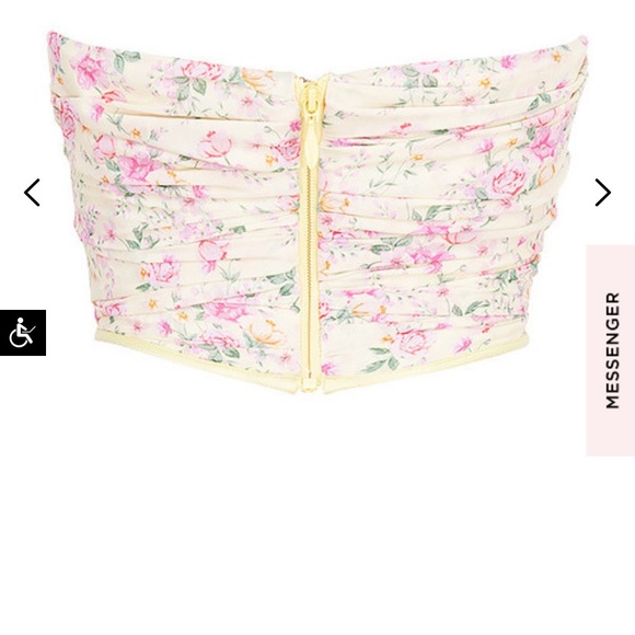 NWT house of cb corset floral top XS - Picture 2 of 3